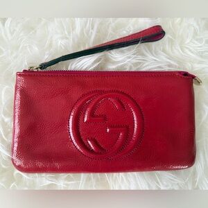 Gucci Soho Red Patent Wristlet